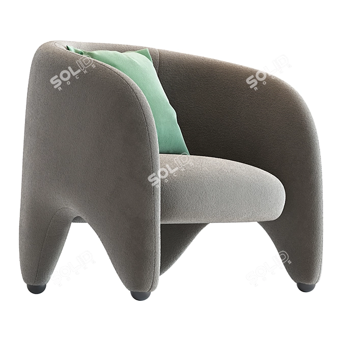 Modern Armchair Yuzu 2016 Model 3D model image 2