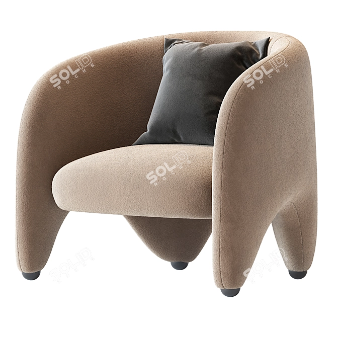 Modern Armchair Yuzu 2016 Model 3D model image 3