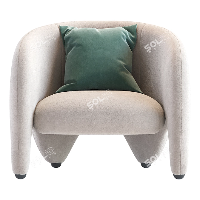 Modern Armchair Yuzu 2016 Model 3D model image 4