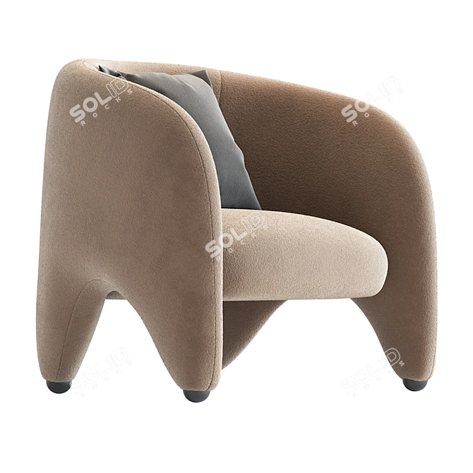 Modern Armchair Yuzu 2016 Model 3D model image 6