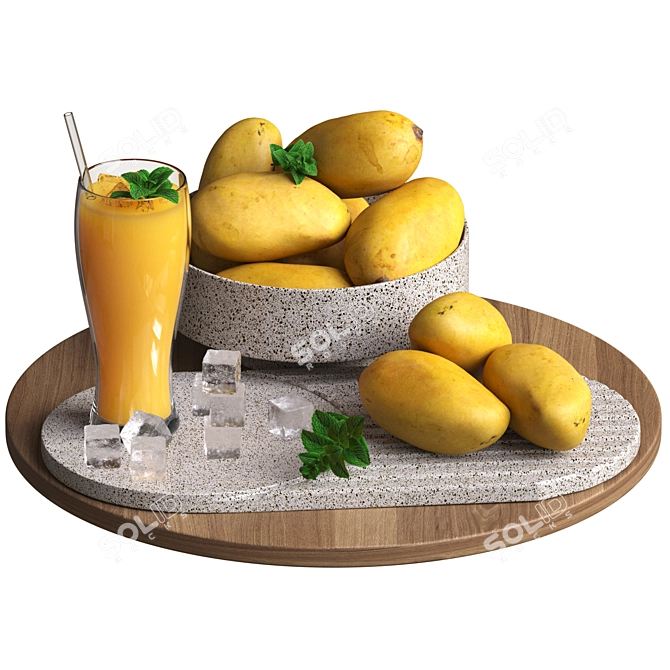 Mango Juice 3D Model Kit 3D model image 1