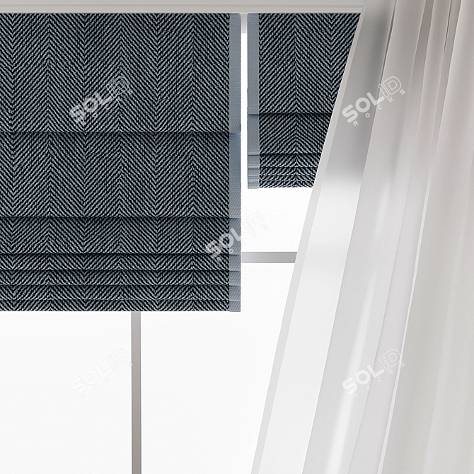 Breezy Curtain 3D Model Set 3D model image 2