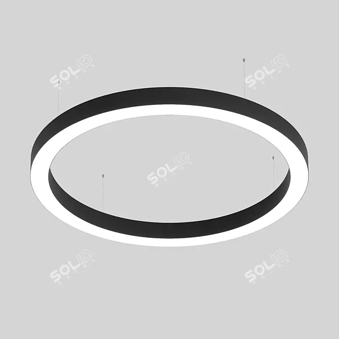 Modular LED Ring Pendant Light 3D model image 1