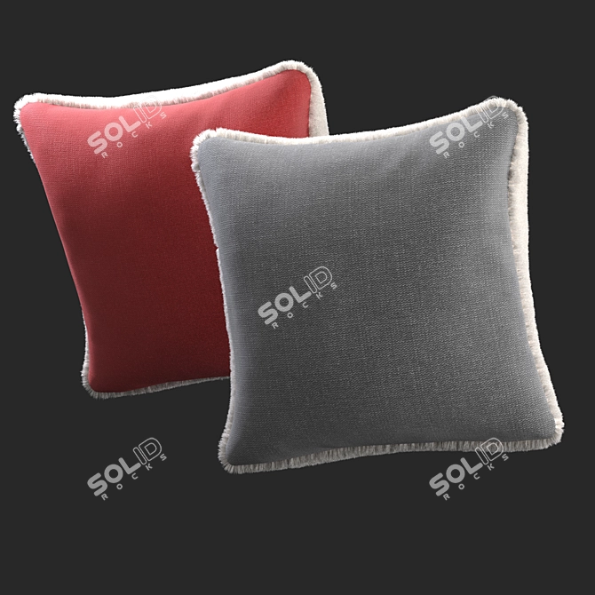 Cozy Love Sherpa Pillow Cover 3D model image 4