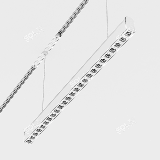 Magnetic LED Light Fixture, Sagi 3D model image 5