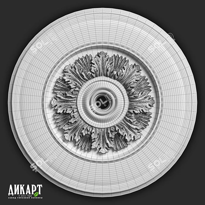 DIKART DR-56 Plaster Decor Moldings 3D model image 4