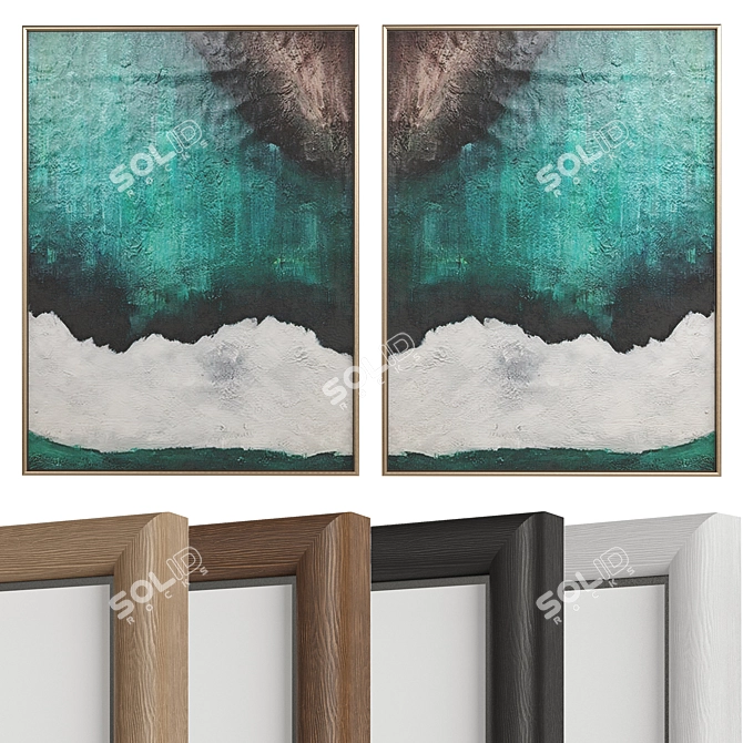 Modern Frame Abstract Art Set 3D model image 1