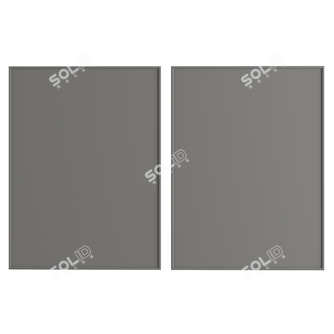 Modern Frame Abstract Art Set 3D model image 5