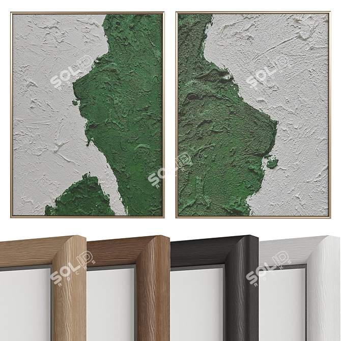 Minimalist Abstract Painting Set 3D model image 1