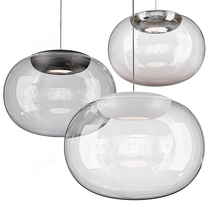 Elegant Modern Pendant Light 3D model image 1