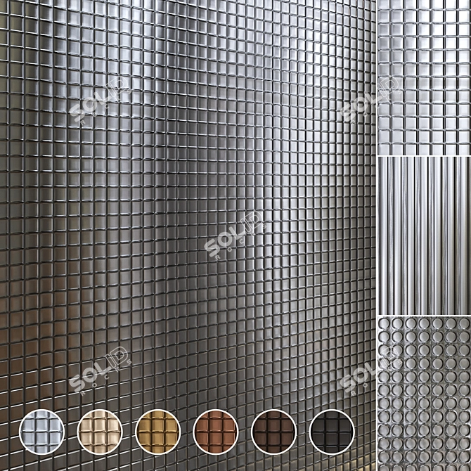 Seamless Metal Texture Collection 3D model image 1