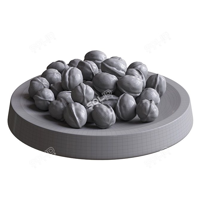 Walnuts in Dish 3D Model 3D model image 4