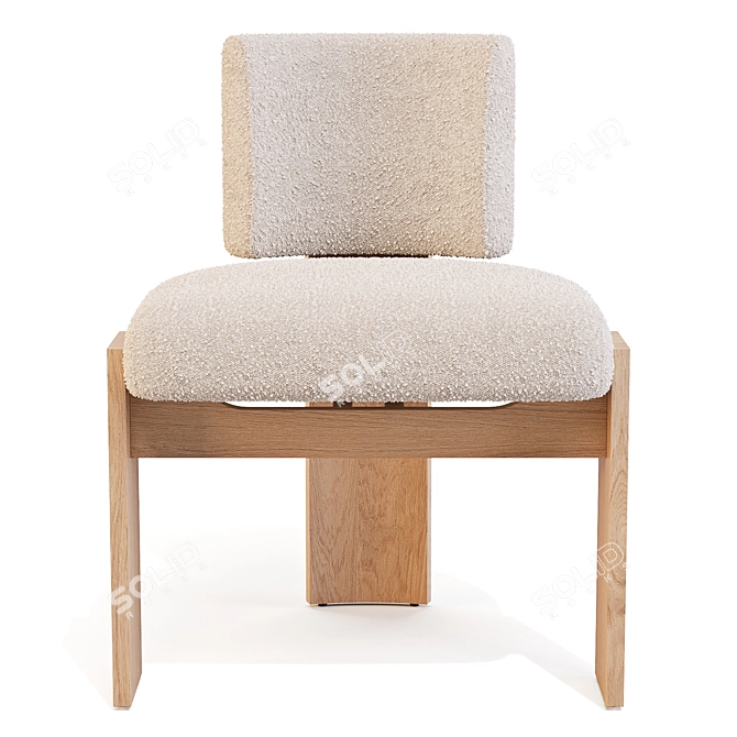  Cuff Studio C Back Armless Dining Chair 3D model image 5