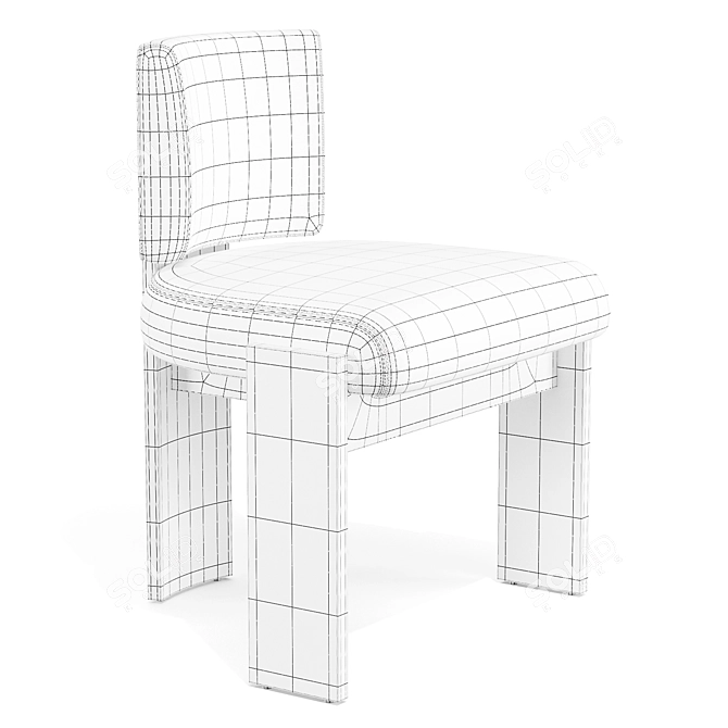  Cuff Studio C Back Armless Dining Chair 3D model image 7