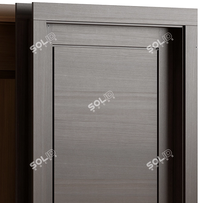 Wood and Metal Interior Doors 3D model image 3