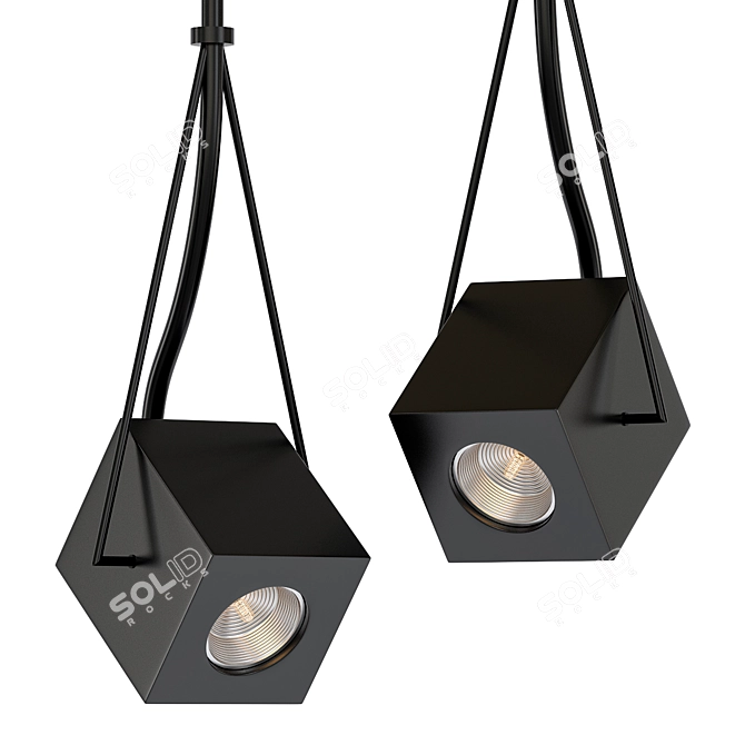 Modern Pendant Lighting: Directional Cube 3D model image 1