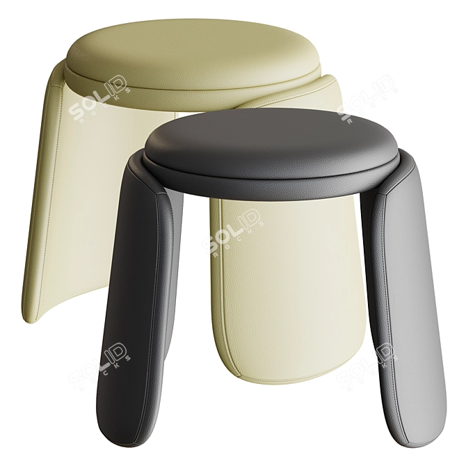 Henge Tripartite Stool | Стул 3D model image 1