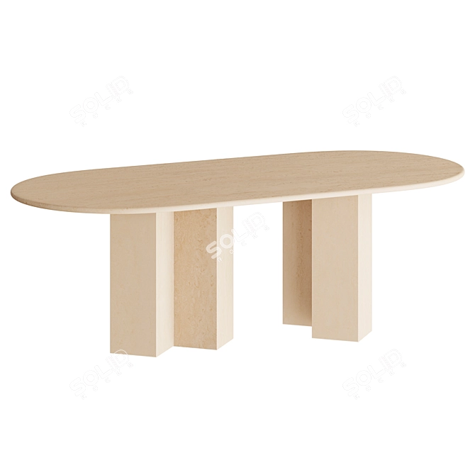 Oval Dining Table by Monitillo 3D model image 2