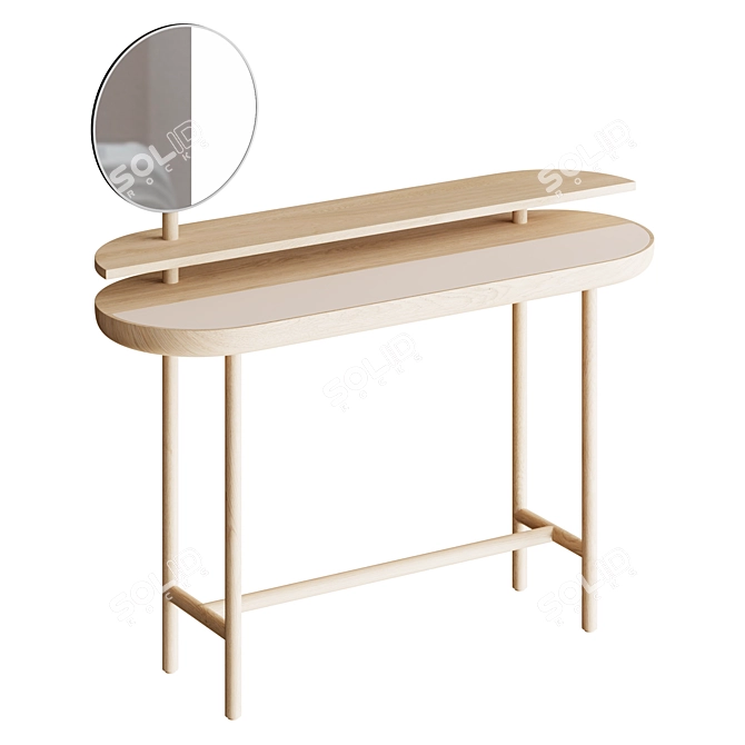 Elegant Dual-Layer Dressing Table 3D model image 3