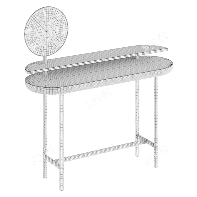 Elegant Dual-Layer Dressing Table 3D model image 4