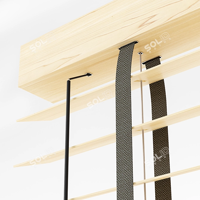 Versatile Wooden Blinds Set 14 3D model image 2