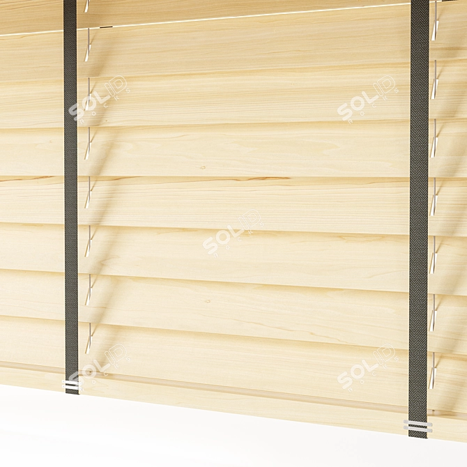 Versatile Wooden Blinds Set 14 3D model image 3