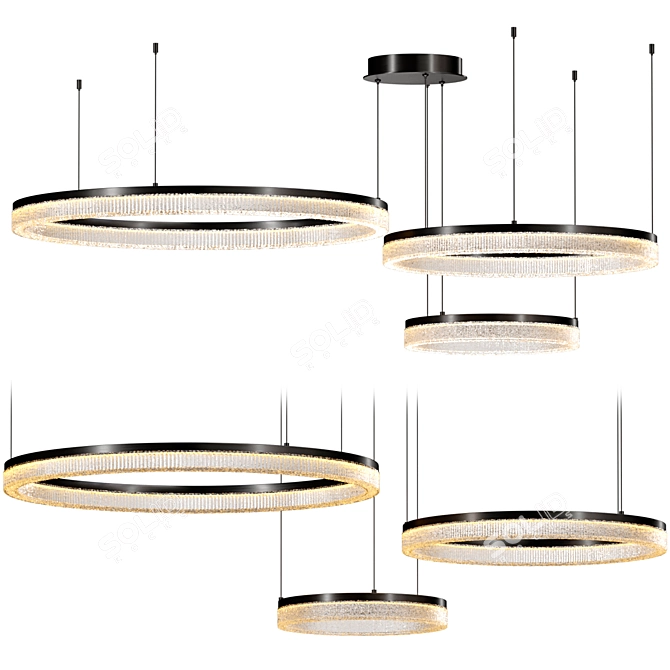 Modern Pendant Light Fixture 3D Model 3D model image 1