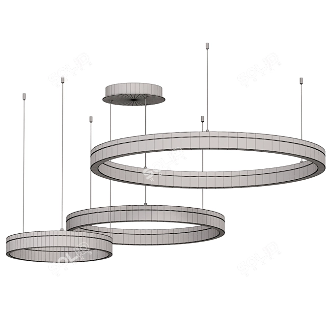 Modern Pendant Light Fixture 3D Model 3D model image 4
