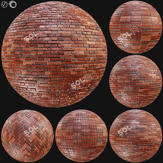 Substance Designer Brick Material Set 3D model image 2