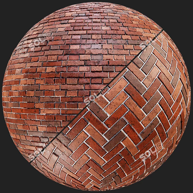 Substance Designer Brick Material Set 3D model image 5