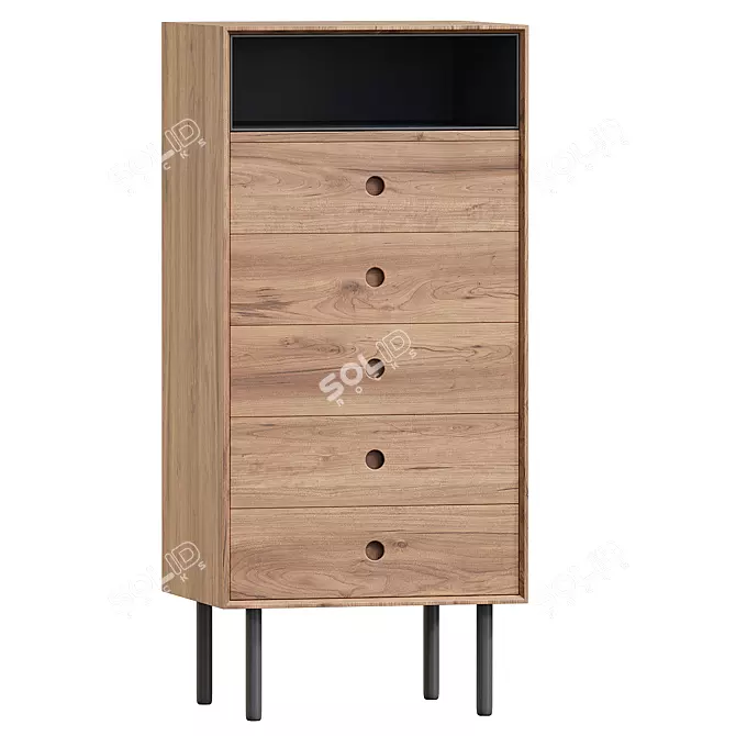 Acacia Small Chest Drawers 3Ds Max 3D model image 1