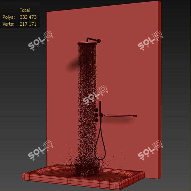 Salvatori Balnea Shower Tray & Mixer 3D model image 4