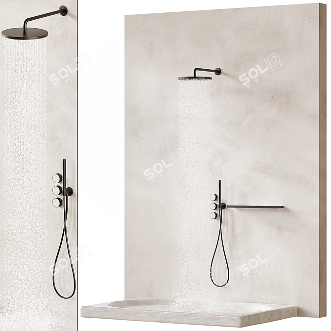 Salvatori Balnea Shower Tray & Mixer 3D model image 6