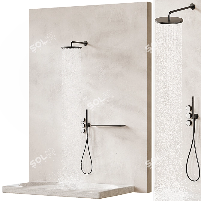 Salvatori Balnea Shower Tray & Mixer 3D model image 7