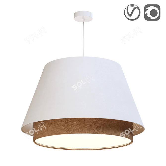 BPS KONCEPT Hemp Pendant Light 3D model image 1