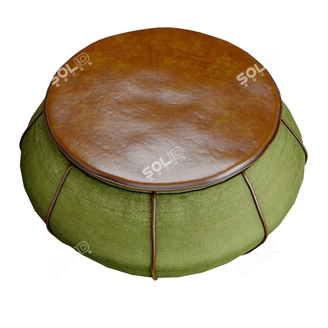 Modern Seta Leather Center Table 3D model image 2