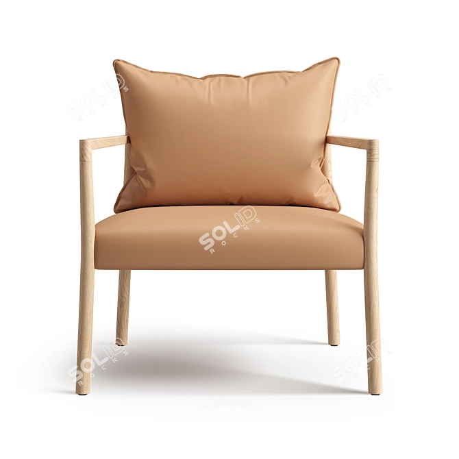 Elegant Vergés Bogart Chair 3D model image 2