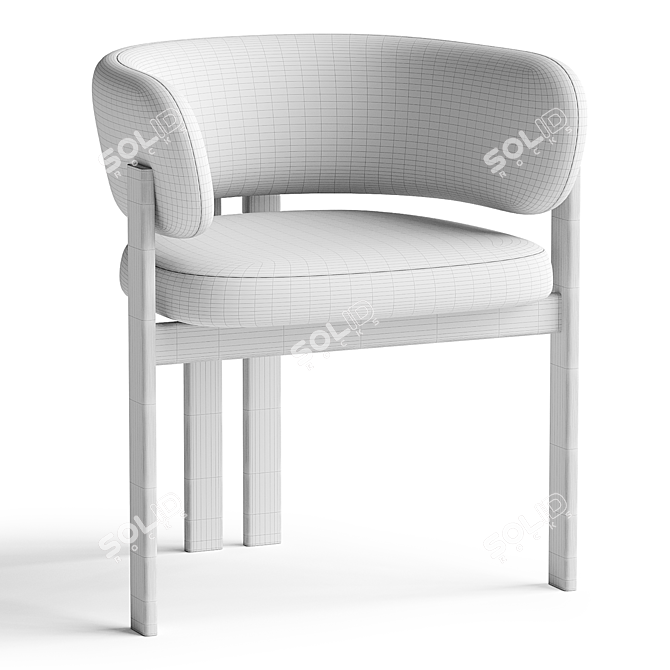 Elegant Bay Dining Armchair in 3D 3D model image 7