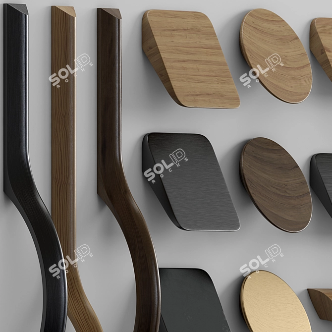 Versatile Linear Handle Set Collection 3D model image 2