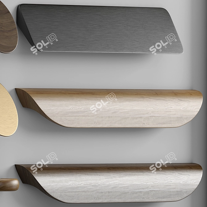 Versatile Linear Handle Set Collection 3D model image 4