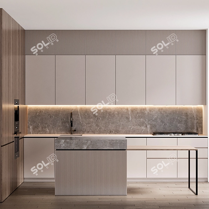 Modern Kitchen Setup: Miele, Gessi 3D model image 2