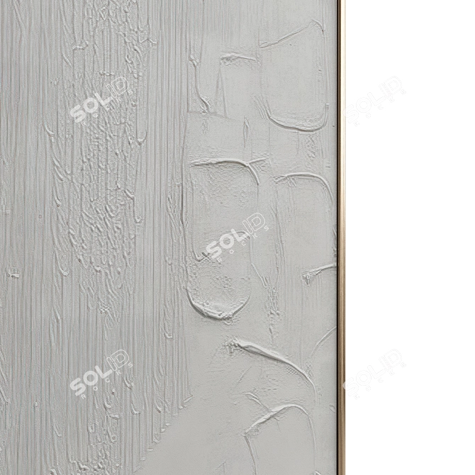 Modern Abstract Artwork Set with Various Frame Materials 3D model image 3