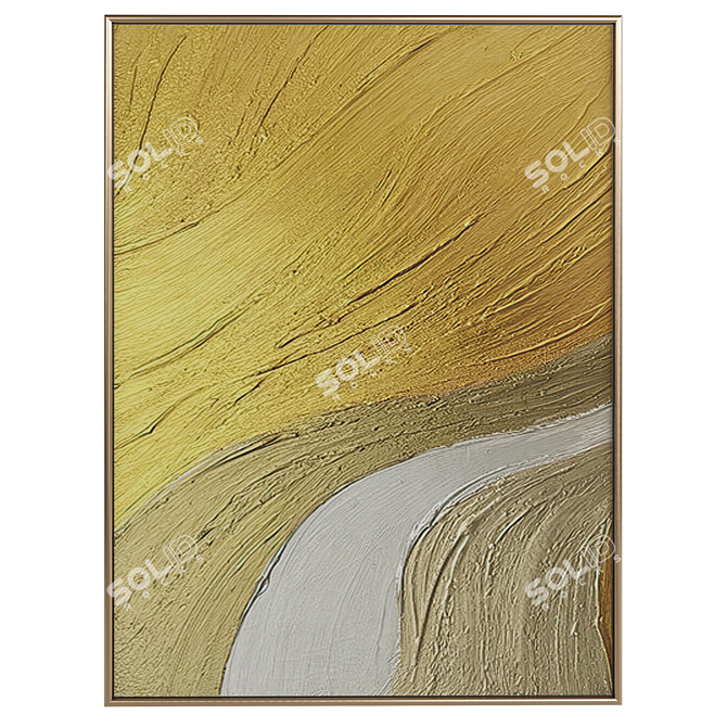 Contemporary Abstract Art Set 3D model image 4