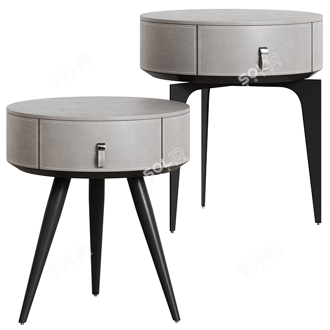 Modern Minimalist Bedside Table 3D model image 1