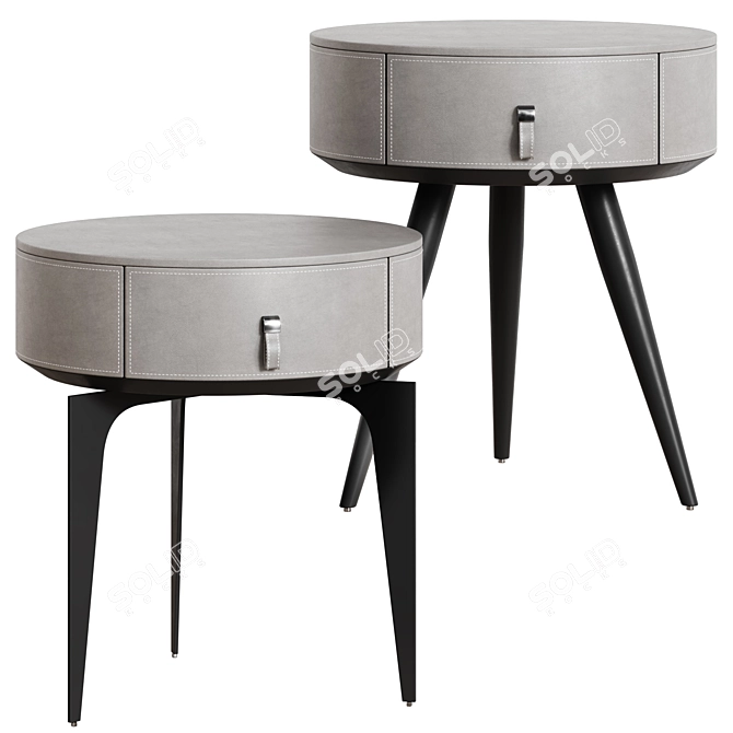 Modern Minimalist Bedside Table 3D model image 2