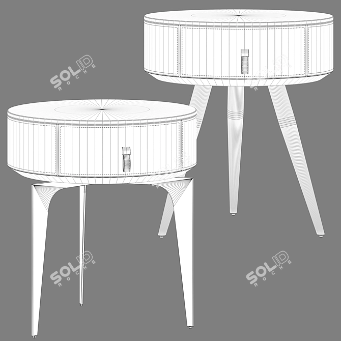 Modern Minimalist Bedside Table 3D model image 3