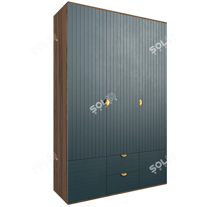 Mont Blanc 01 Aquamarine Wardrobe 3D model image 3