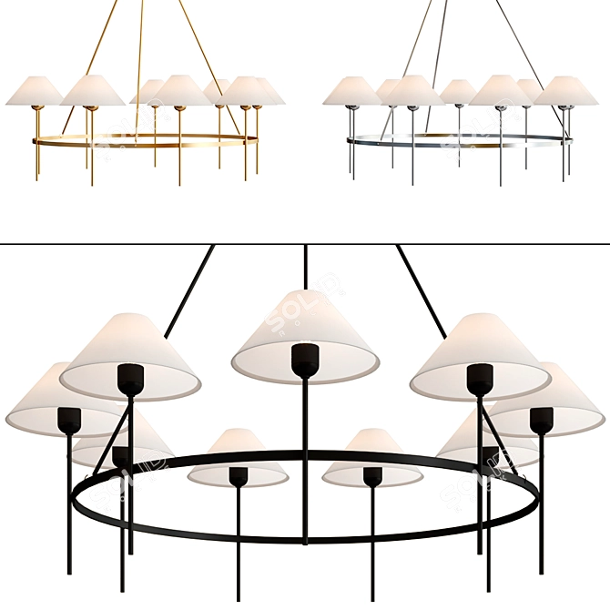 Designer J. Randall Powers' Hackney Chandelier 3D model image 1