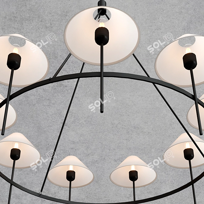 Designer J. Randall Powers' Hackney Chandelier 3D model image 2