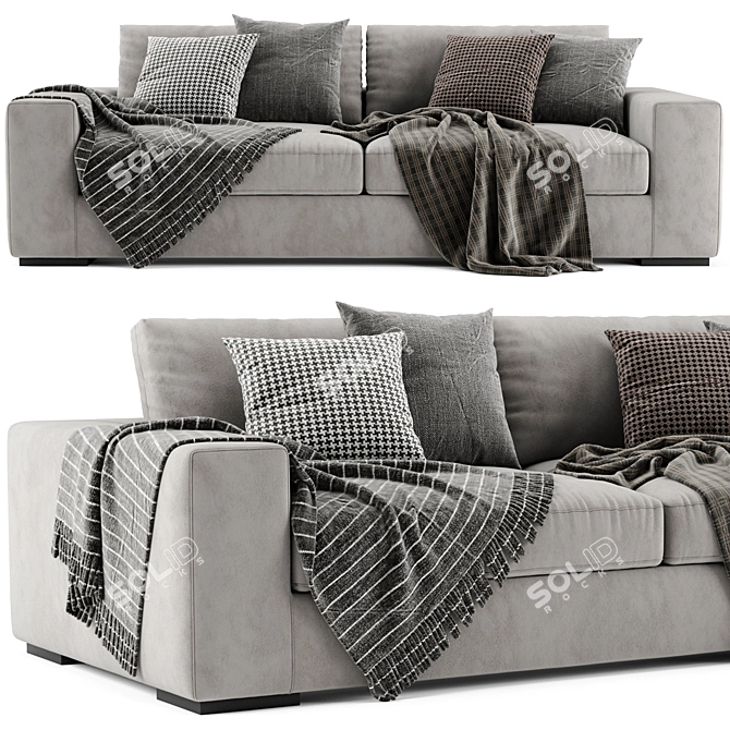 Modern Marac 2 Seater Sofa 3D model image 2